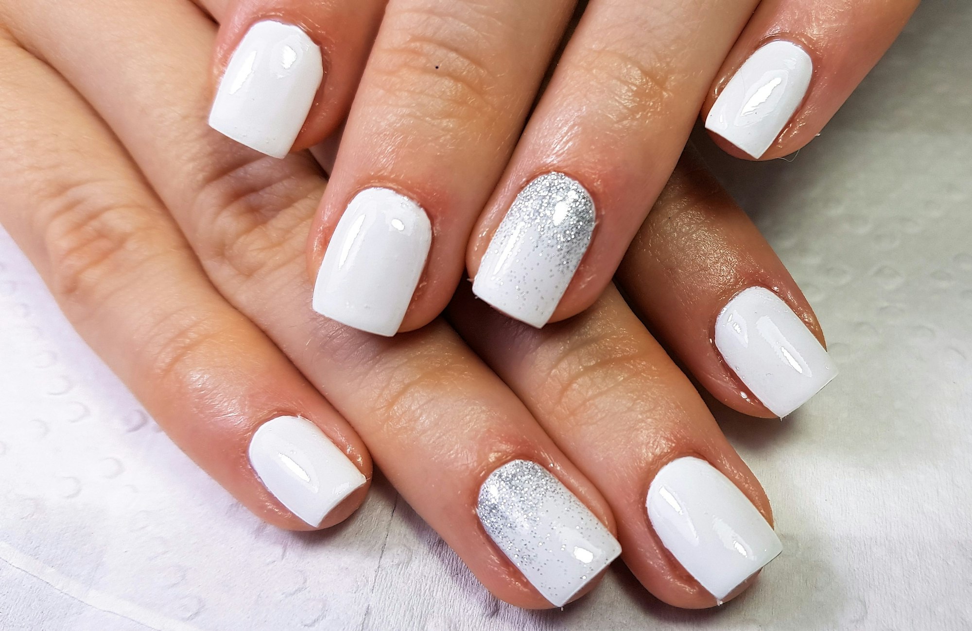 manicure with gel nails painted